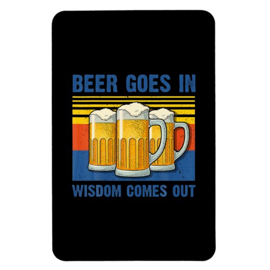 ビールが知恵来出ヴィンテージ誕生日 マグネット (縦)