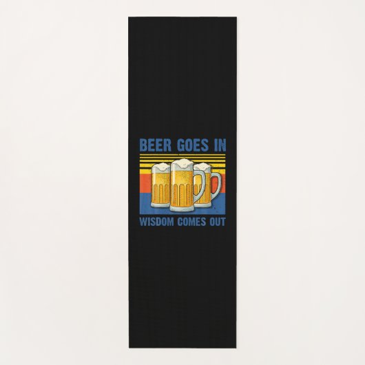 ビールが知恵来出ヴィンテージ誕生日 ヨガマット (正面)