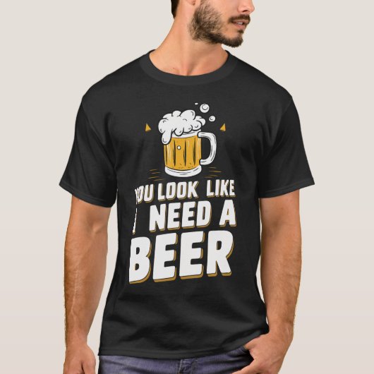 ビールが要りそうだ Tシャツ (正面)