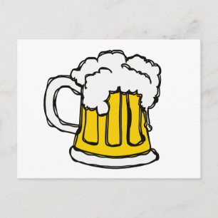 ビールが走り書きされた漫画のスタイル ポストカード