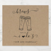 ビールが飲める前に結婚します！ カップルシャワー ビールラベル (シングルラベル)