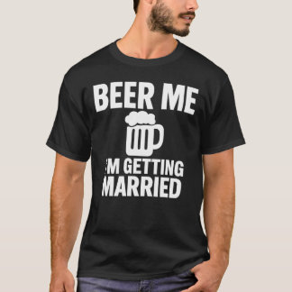 ビールください 僕は結婚する おもしろバチェラー Tシャツ