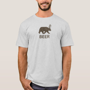 ビールくまのシカ Tシャツ
