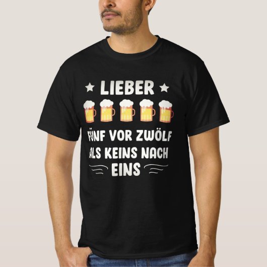 ビールことわざおもしろい飲み物のお気に入り Tシャツ (正面)