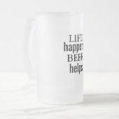 ビールすりガラス救済のマグカップ フロストグラスビールジョッキ (正面左)