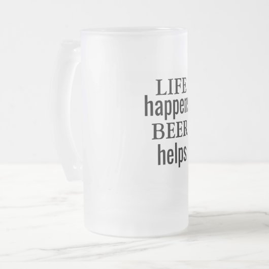 ビールすりガラス救済のマグカップ フロストグラスビールジョッキ (正面左)