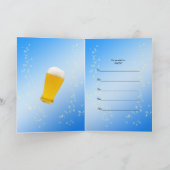 ビールたっぷりの第32回誕生日パーティーの招待状 招待状 (内部)