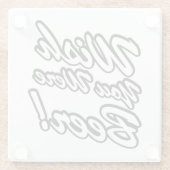 ビールだったらよかったのに! ガラスコースター (裏面)