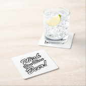 ビールだったらよかったのに! スクエアペーパーコースター (インサイチュ)