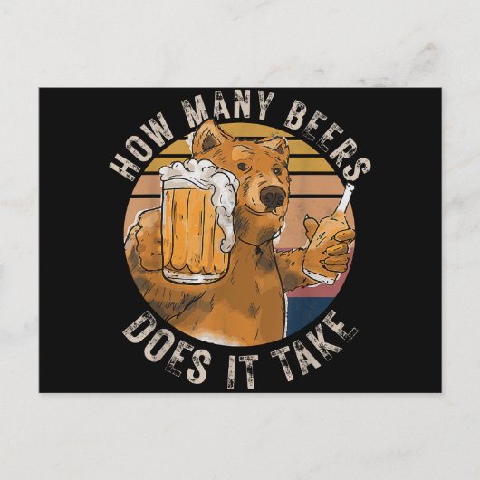 ビールってどれくらい飲むの?冗談でしょ ポストカード (正面)