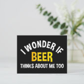 ビールって私のことを考えてるのかな ポストカード (スタンド正面)
