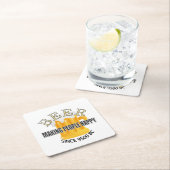 ビールづくりで人を幸せに スクエアペーパーコースター (インサイチュ)