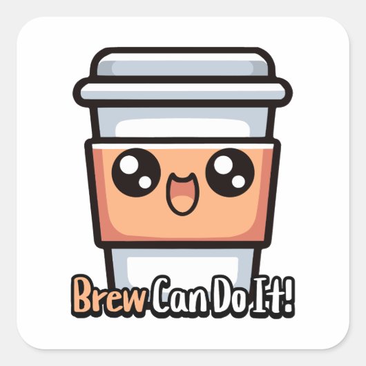 ビールでできる！かわいいコーヒーパン スクエアシール (正面)