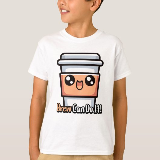 ビールでできる！かわいいコーヒーパン Tシャツ (正面)