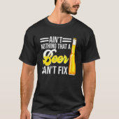 ビールでは直らない点は何も言わない Tシャツ (正面)