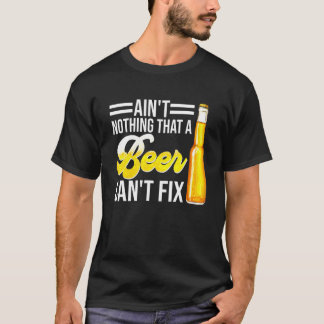 ビールでは直らない点は何も言わない Tシャツ