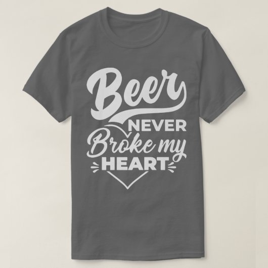 ビールでハート Tシャツ (デザイン正面)