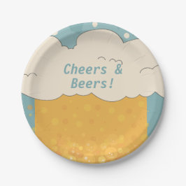 ビールで乾杯の誕生日パーティー用紙皿 – ビアバッシュパーティー ペーパープレート