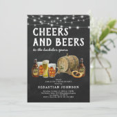 ビールで乾杯 バチェラー・パーティー招待状 招待状 (スタンド正面)