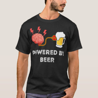 ビールで動く人間の脳 Tシャツ