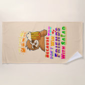 ビールで友達を獲得する ビーチタオル (正面)