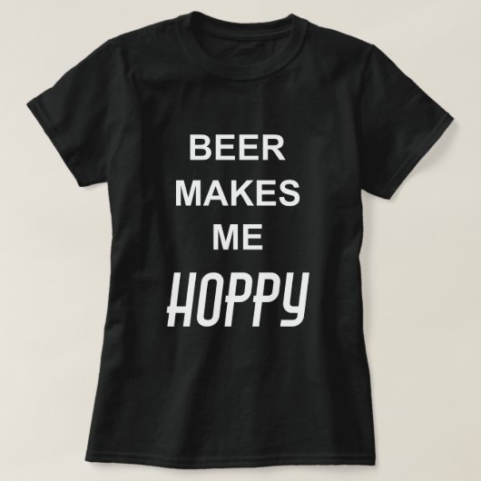 ビールで幸せな女性用 Tシャツ (デザイン正面)