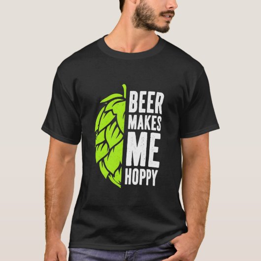 ビールで幸せな気分 Tシャツ (正面)