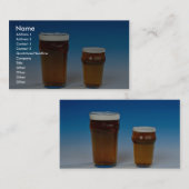 ビールで満ちているガラス 名刺 (正面/裏面)