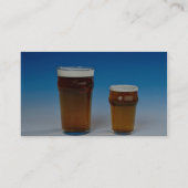 ビールで満ちているガラス 名刺 (裏面)