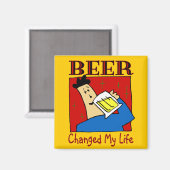 ビールで生活が変わった マグネット (正面/裏面)