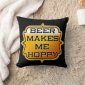 ビールで私の気分はHOPPY - スローピロー 16" x 16" (ブランケット)