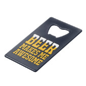 ビールで私は最強 クレジットカード栓抜き (正面アングル)