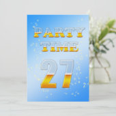 ビールで27回目の誕生日パーティーの招待状 招待状 (スタンド正面)