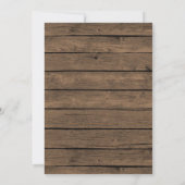 ビールとおむつパーティーウッドメンズベビーシャワー 招待状 (裏面)