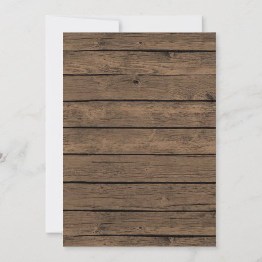 ビールとおむつパーティーウッドメンズベビーシャワー 招待状 (裏面)