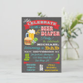 ビールとおむつベビーシャワーパパ 招待状 (スタンド正面)