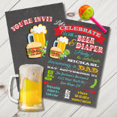 ビールとおむつベビーシャワーパパ 招待状