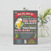 ビールとおむつベビーシャワー招待状 招待状 (スタンド正面)