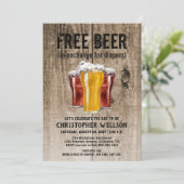 ビールとおむつメンツで人々のベビーシャワーパーティー 招待状 (スタンド正面)