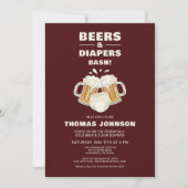 ビールとおむつ バッシュパーティー 招待状 (正面)