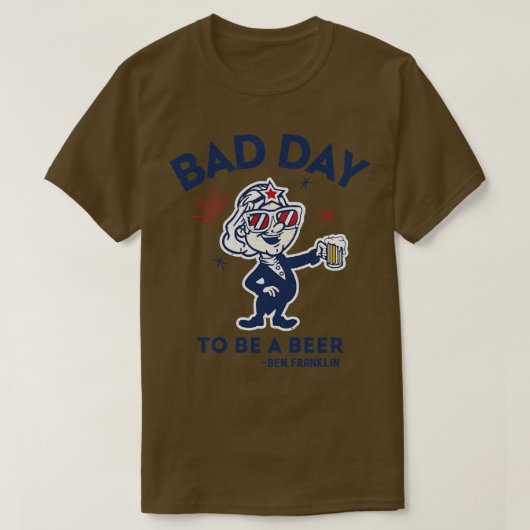 ビールとしては悪い日だ1 Tシャツ (デザイン正面)