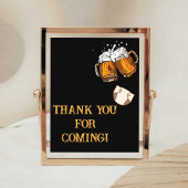 ビールとオムツ赤ちゃんシャワーありがとう来。 ポスター