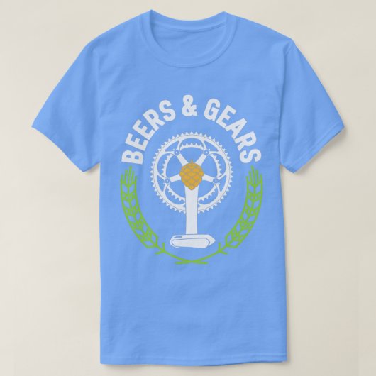 ビールとギアサイクリングサイクリスト2 Tシャツ (デザイン正面)