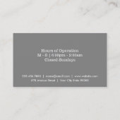 ビールとグラス（オレンジ） 名刺 (裏面)