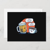 ビールとコーヒーの論争 ポストカード (正面/裏面)
