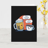 ビールとコーヒー論争 カード (黄色い花)