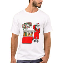 ビールとサンタ付き赤いアイチェスト