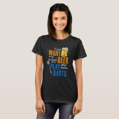 ビールとダーツダーティン遊グDを飲みたい Tシャツ (正面フル)