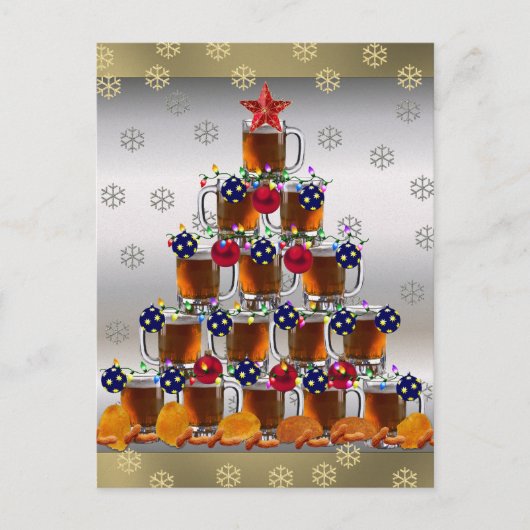 ビールとチップ ポストカード (正面)