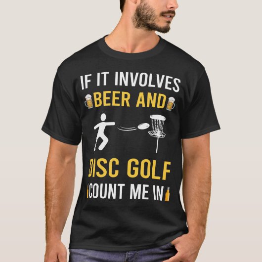 ビールとディスクゴルフ Tシャツ (正面)